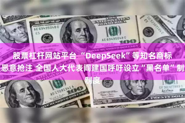 股票杠杆网站平台 “DeepSeek”等知名商标遭恶意抢注 全国人大代表阎建国呼吁设立“黑名单”制度